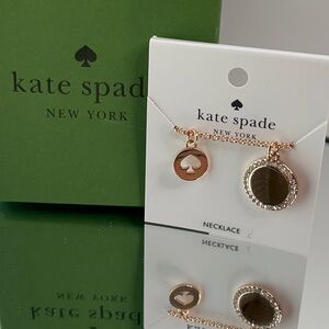 Kate Spade ♠️ Rose Gold and Spade Punch Circle Necklace